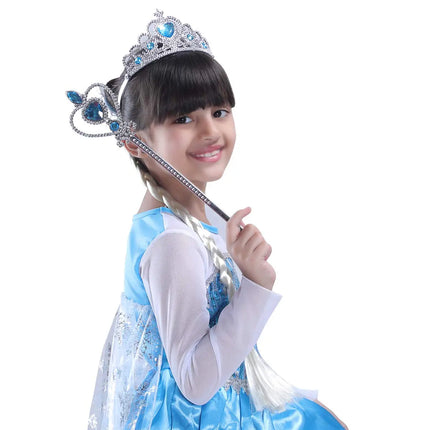 Frozen Princess elsa dress with Accessories Fancydresswale