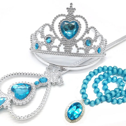 Frozen Queen Elsa Dress up Accessories Set for Girls - Blue Fancydresswale