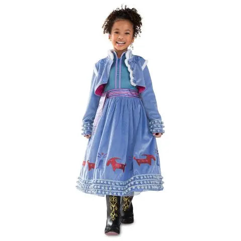Frozen inspired Anna Princess costume for Girls with Snow Flake Accessories set Fancydresswale