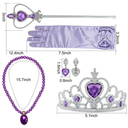 Frozen2 Elsa  costume  For Girls princess party dress up with Purple accessories Fancydresswale