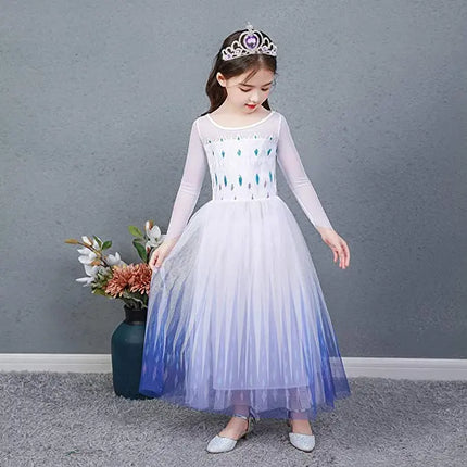 Frozen2 Elsa  costume  For Girls princess party dress up with Purple accessories Fancydresswale