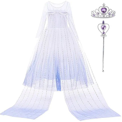 Frozen2 Elsa  costume  For Girls princess party dress up with Purple accessories Fancydresswale