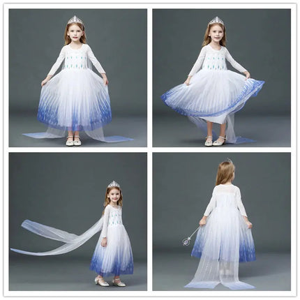 Frozen2 Elsa  costume  For Girls princess party dress up with Purple accessories Fancydresswale