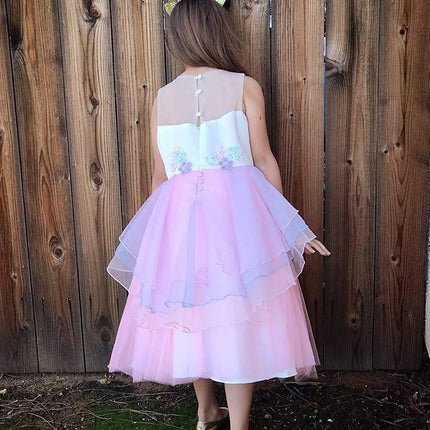 Girls Unicorn Dress up Fancy Costume for Pageant Party Colour Pink(DJS-006) Fancydresswale
