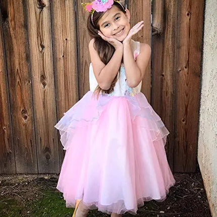 Girls Unicorn Dress up Fancy Costume for Pageant Party Colour Pink(DJS-006) Fancydresswale