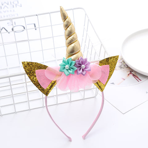 Unicorn hair band for Girls birthday Gift party prop Girls-6 colors