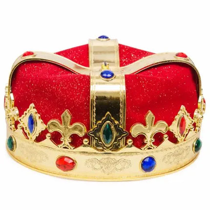 Golden Red indian King Crown Fancydresswale