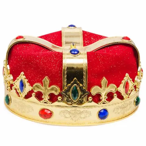 Golden Red indian King Crown Fancydresswale