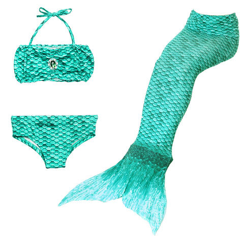 Fancydresswale Mermaid swimming costume for Girls- Green