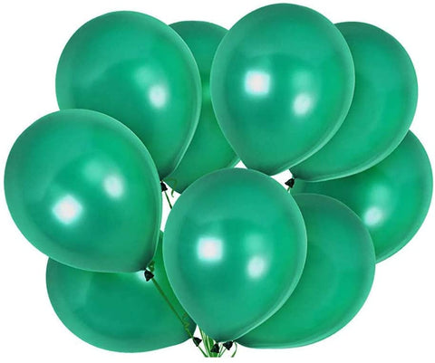 Fancydresswale Party Balloons 12 inch Green Metallic Chrome Helium Shiny Latex Thicken Balloon Perfect Decoration for Wedding Birthday Baby Shower Graduation Christmas Carnival