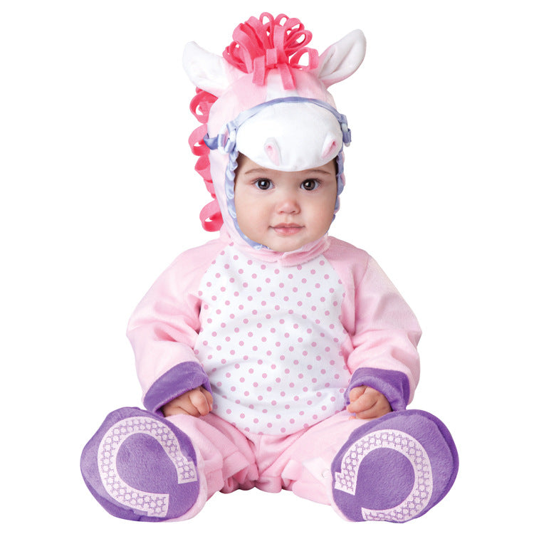 Fancydresswale baby Photography Props Horse Animal Costume Jumpsuit Halloween Cosplay Costume(6 Months -24 Months))
