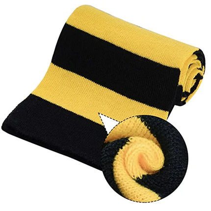 Harry Magician Patch Knit Scarf Muffler -Yellow and Black Fancydresswale