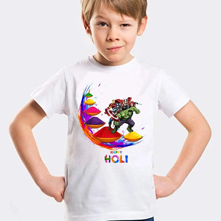 Holi t-Shirts for Boys Fancydresswale.com
