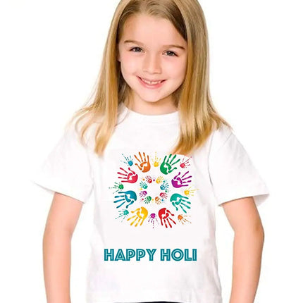 Holi t-Shirts for Girls Fancydresswale.com