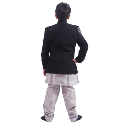 Indo Western Party Ocassion Dress For Boys Colour Black Fancydresswale