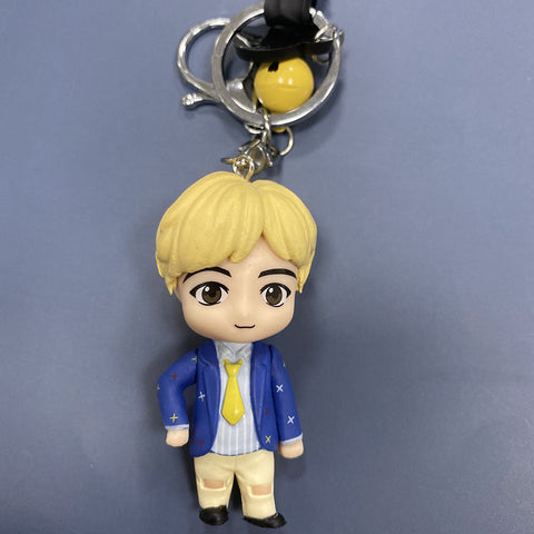 BTS Characters set of Action Figure Toys and Bangtan Boys Birthday Party Supplies - set of 7 (Key Chains)