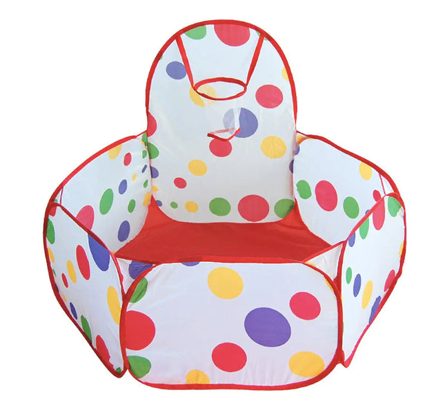 Kids Ball Pit with Basketball Hoop, 1-6 Years Child Toddler Ball Ocean Pool Tent for Boys and Girls Healthy Pop Up Star Play Tent (1 Meter) fancydresswale.com