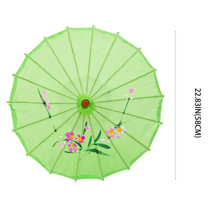 Kids Size Japanese Chinese Umbrella for Wedding Parties, Photography, Costumes, Cosplay, Decoration and Other Events (Green) Fancydresswale