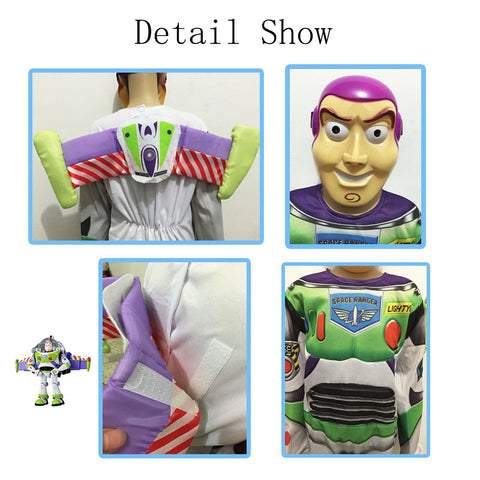 Buzz Lightyear toy story Costume for halloween costume Deluxe Children Fancy Dress Costume