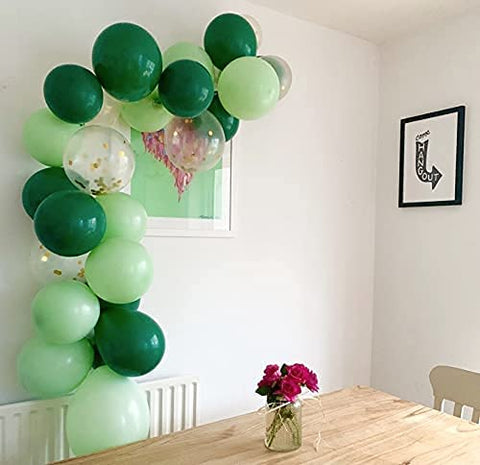 Fancydresswale Party Balloons 12 inch Light Green Metallic Chrome Helium Shiny Latex Thicken Balloon Perfect Decoration for Wedding Birthday Baby Shower Graduation Christmas Carnival