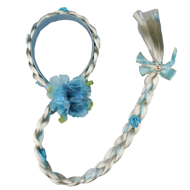 Long Hair Frozen Elsa Princess Hairpiece Long 29" Cosplay Braided Wigs for Girls Princess Dress Up Accessories (Light Blue) Fancydresswale.com