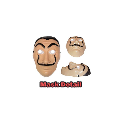 Fancydresswale Money Heist Costume for La Casa De Papel with Mask for Adults, free size