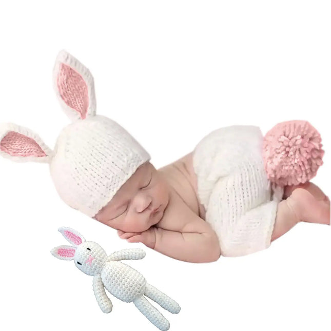 Newborn Photography Props Gift Bunny Outfits Baby Photoshoot Props  Carrot Set Baby  Prop for 0-6 Months fancydresswale.com