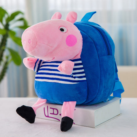 Fancydresswale Peppa Pig bag for baby boy and Girls- Kindergarten plush bag- Navy Blue