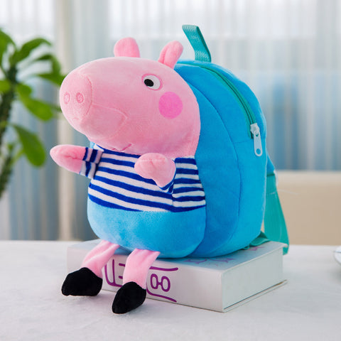 fancydresswale Peppa Pig bag for baby boy and Girls- Kindergarten plush bag- Blue