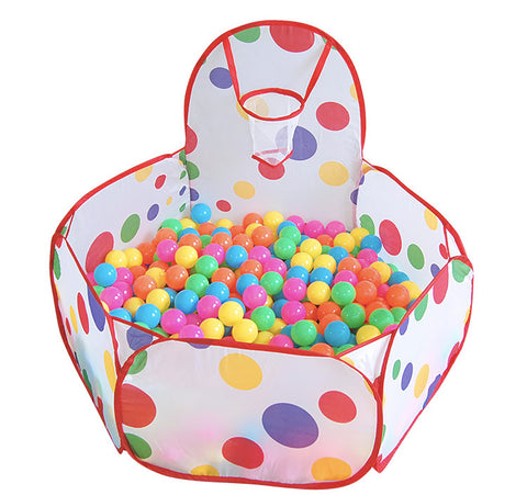 Fancydresswale Kids Ball Pit with Basketball Hoop, 1-6 Years Child Toddler Ball Ocean Pool Tent for Boys and Girls Healthy Pop Up Star Play Tent (1.2 Meter)