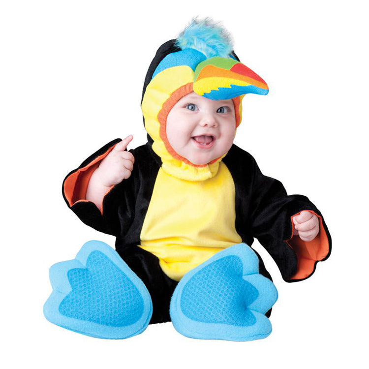 Fancydresswale baby Photography Props Parrot Bird Costume Jumpsuit Halloween Cosplay Costume(6 Months -24 Months))