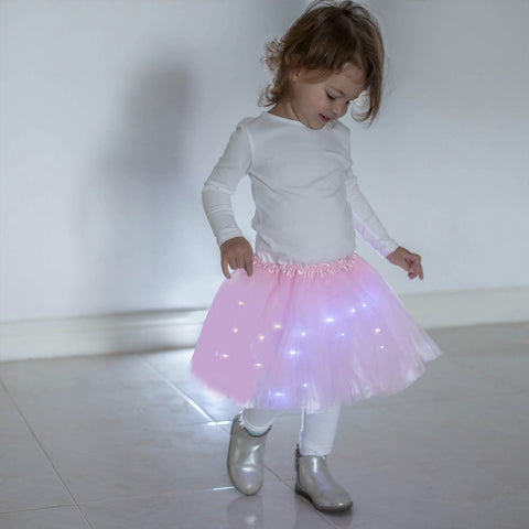 FancyDressWale Unicorn Pink Tutu LED Skirt and Top Birthday Dress for Girls-A8