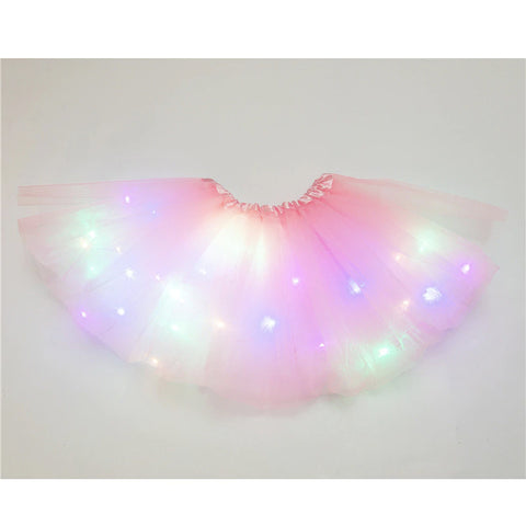 FancyDressWale Unicorn Pink Tutu LED Skirt and Top Birthday Dress for Girls-A10