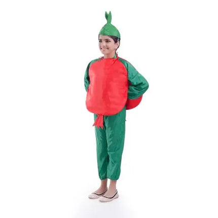 Pomegranate Cut Out and Green Cap without jumpsuit Fancydresswale