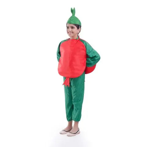 Pomegranate Cut Out and Green Cap without jumpsuit Fancydresswale