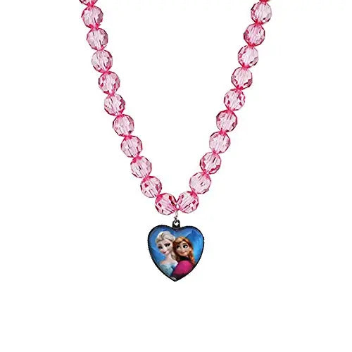 Princess Necklace and Bracelet Set with Princess Pendant- Heart Shaped Anna Fancydresswale