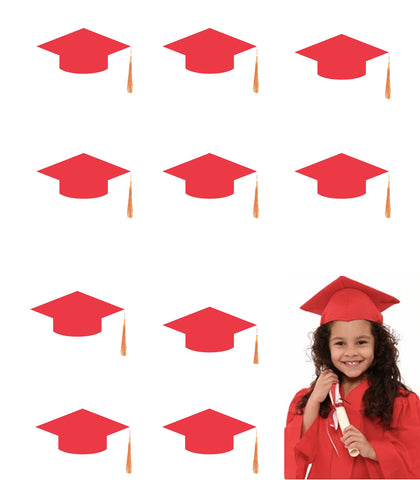 Convocation Cap for Kids, red