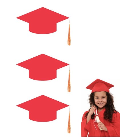 Convocation Cap for Kids, Red