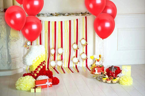 Fancydresswale Party Balloons 12 inch Red Metallic Chrome Helium Shiny Latex Thicken Balloon Perfect Decoration for Wedding Birthday Baby Shower Graduation Christmas Carnival
