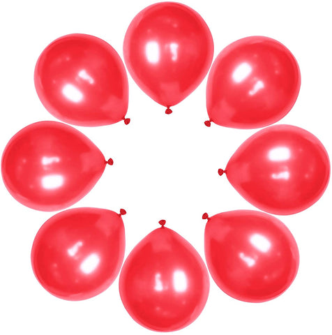 Fancydresswale Party Balloons 12 inch Red Metallic Chrome Helium Shiny Latex Thicken Balloon Perfect Decoration for Wedding Birthday Baby Shower Graduation Christmas Carnival