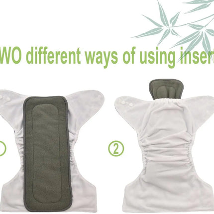 Reusable Charcoal Cloth Diaper Inserts multipack, Absorbent & Breathable Liners, 5-Layer Microfiber Inserts for Cloth Diapers fancydresswale.com