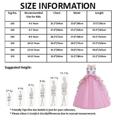 Fancydresswale Unicorn Princess Gown for Girls Blue with accessories