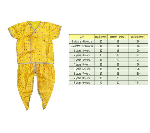 FancyDressWale Krishna dress set for Baby boys and kid with accessories-yellow