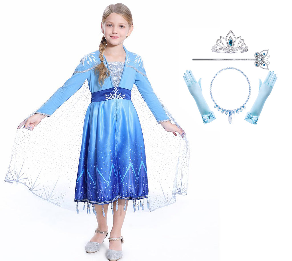 Elsa White Dress Frozen 2 Elsa White Cosplay Costume – Coserz