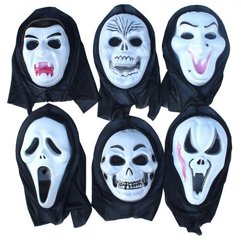 Fancydresswale Halloween Ghost Scary Mask -Free size- Set of 3- Random designs