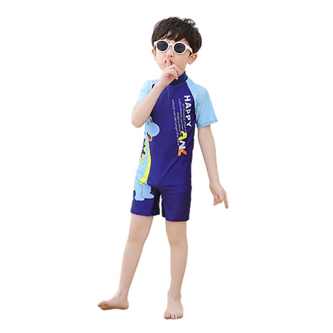 Fancydresswale Dinosaur Swimsuit half sleeves for kids