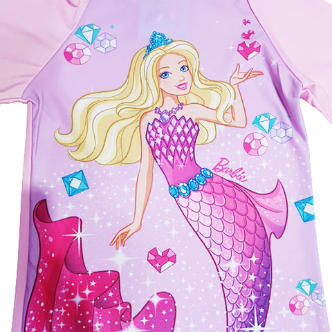 Fancydresswale Mermaid half sleeve Swimsuit for Girls