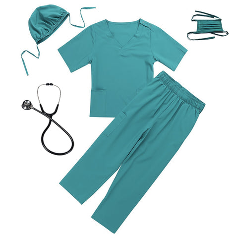 FancyDressWale Surgeon Dress for Boy and Girls, Doctor and Nurse Costume for Kids with Mask and Surgeon Cap