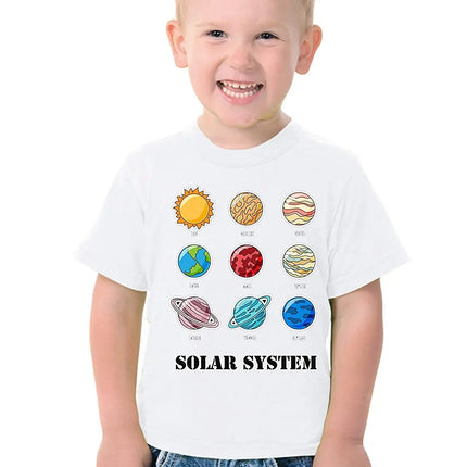 Solar System Planets Theme T-Shirt for Kids Fancydresswale