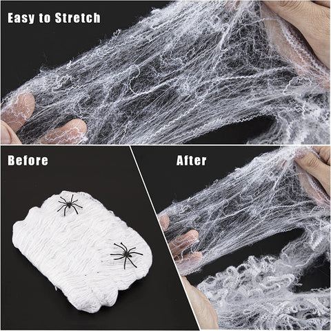 Fancydresswale Halloween Decoration Items for Halloween Party Supply (Spider Web- White)